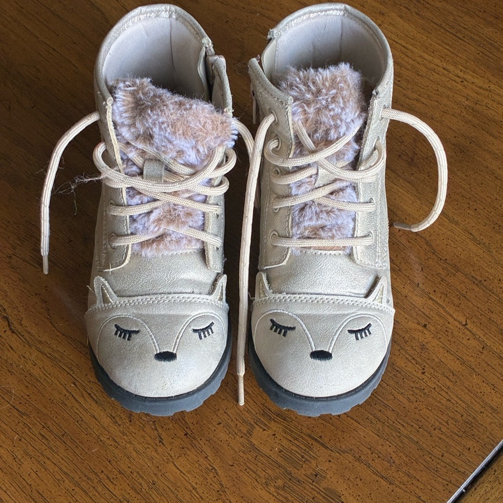 Wonder Nation Kids Boots with Fox Design - Tan